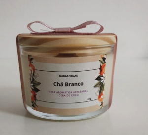 Vela Aromática 120g - Essência Chá Branco