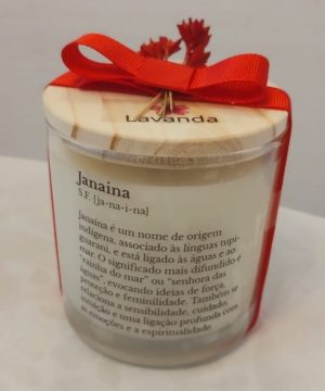 Vela personalizada com o significado do nome